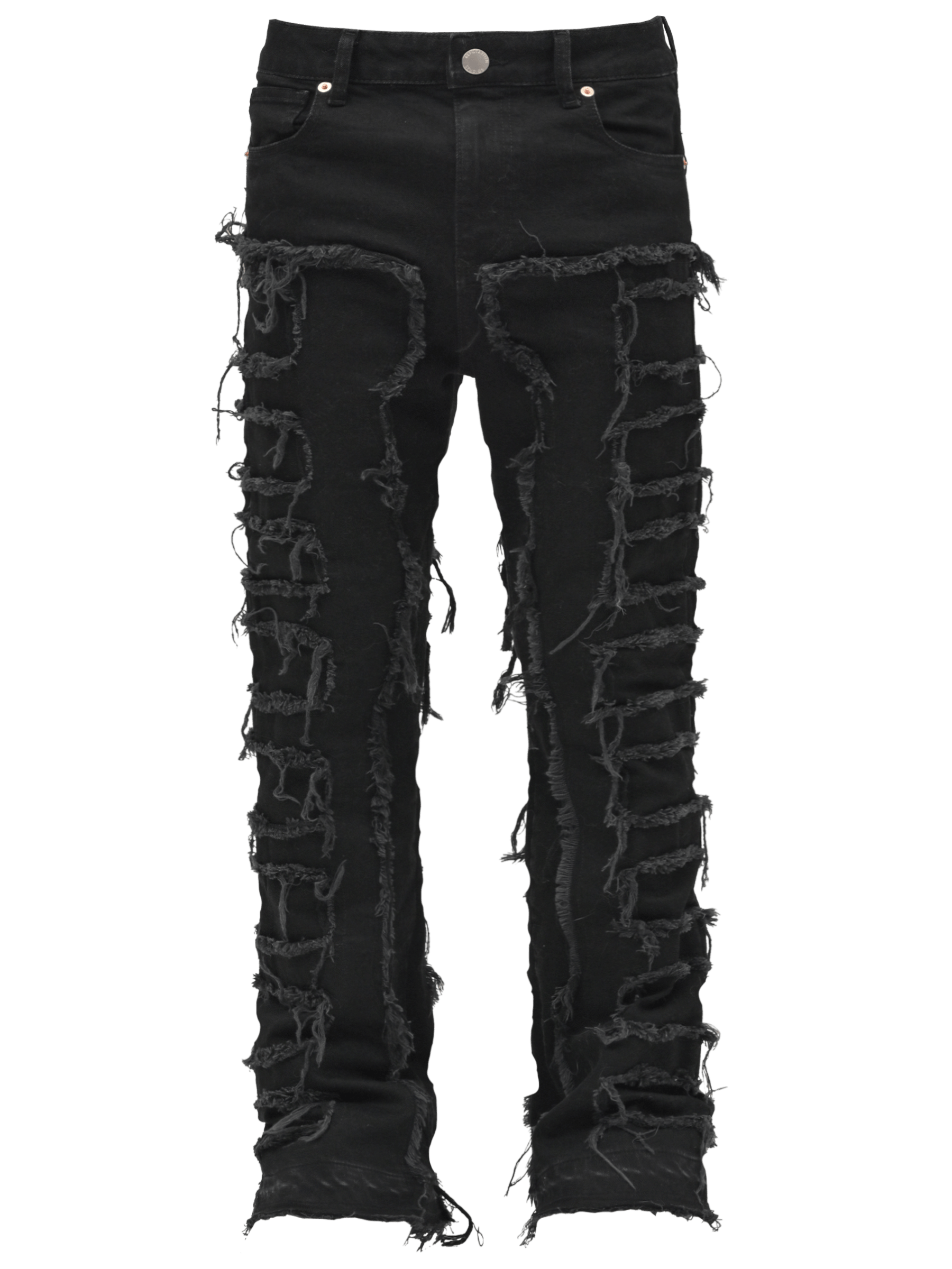 Flare Repaired Denim - Black – Reputation Studios