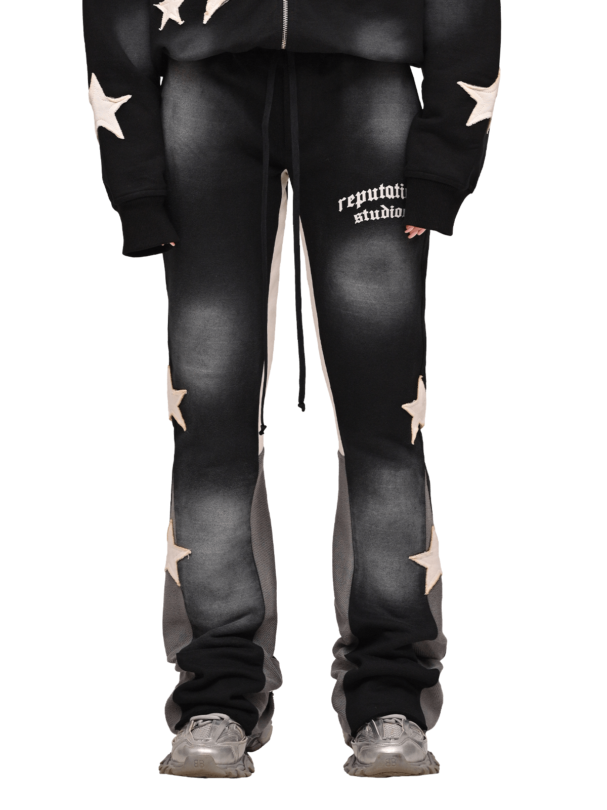 Sun Fade Flare Sweatpants - Black