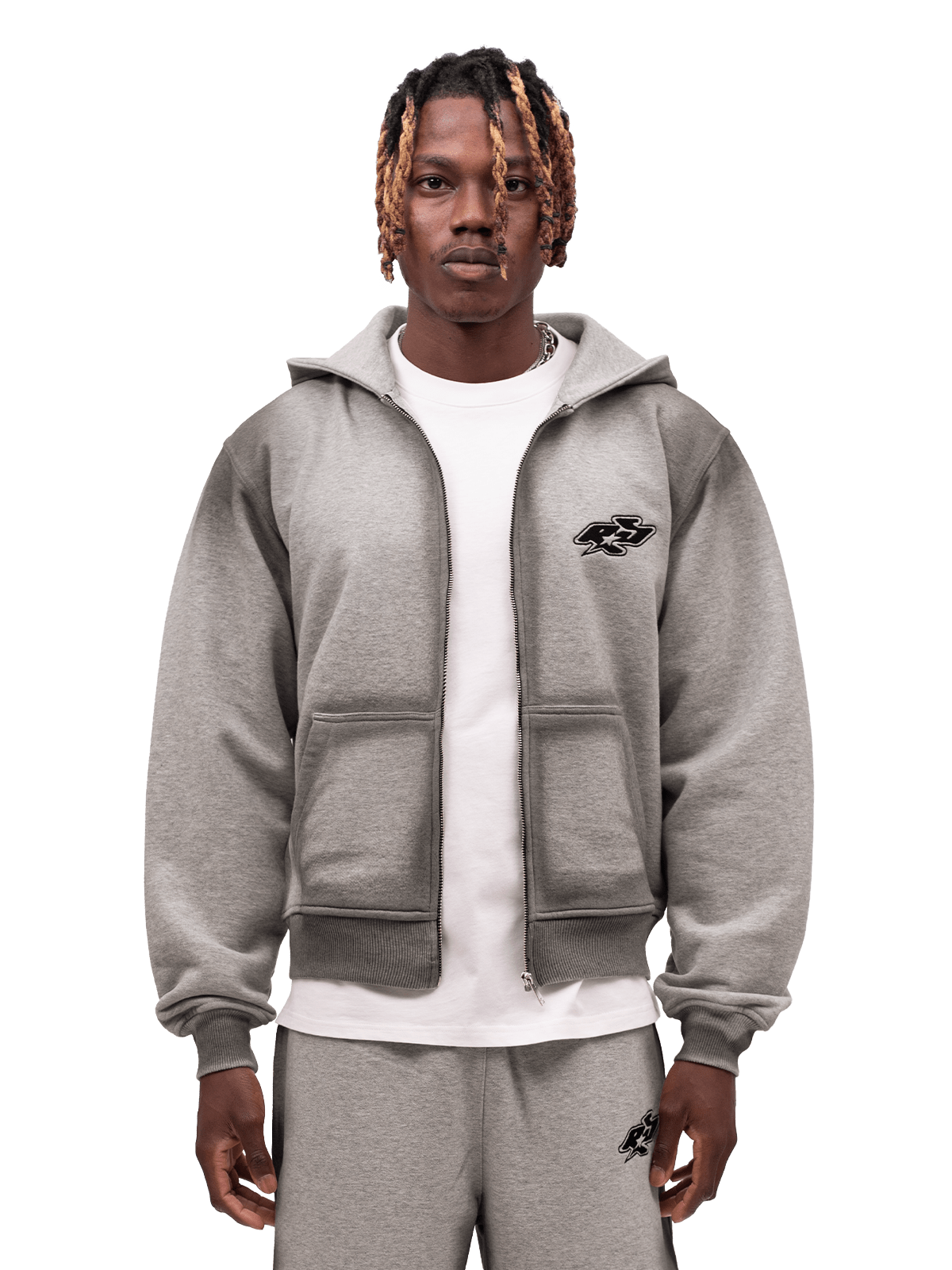 Y2K Zipper Hoodie - Heather Grey