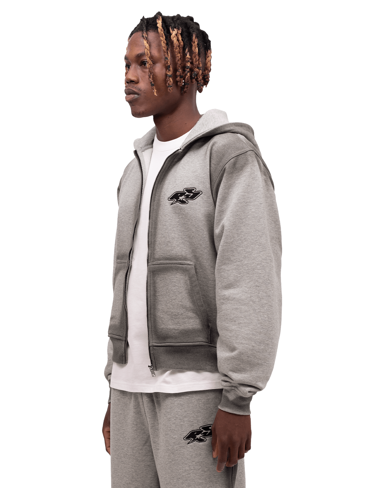 Y2K Zipper Hoodie - Heather Grey