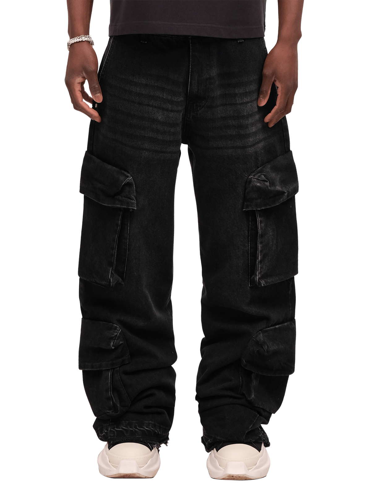 Double Cargo Denim - Black