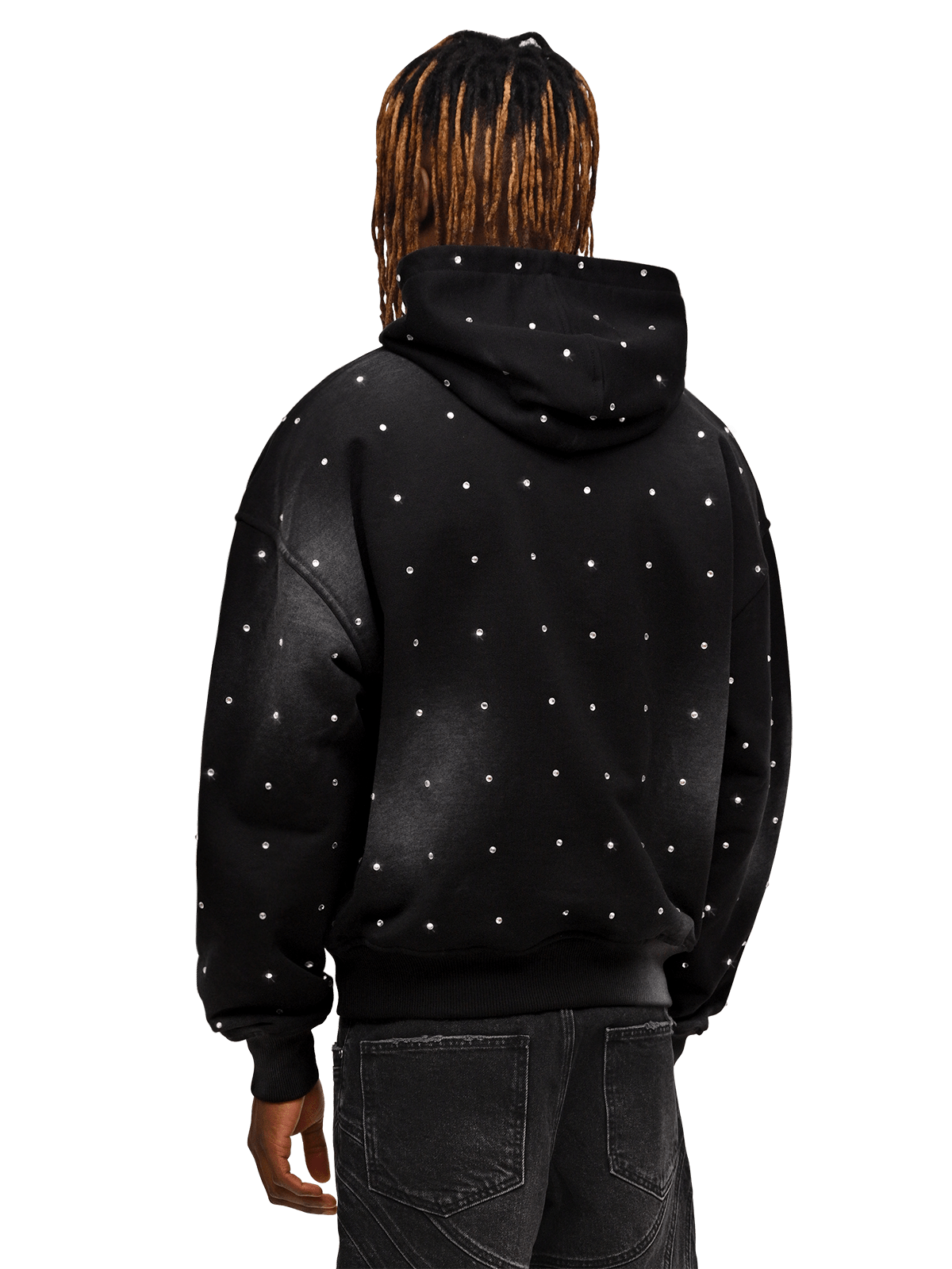 Rhinestone Hoodie - Black