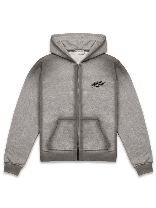 Y2K Zipper Hoodie - Heather Grey