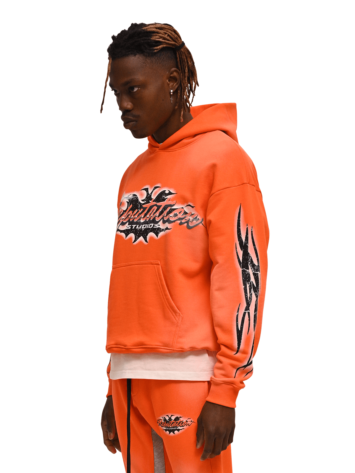 Tribal Hoodie - Tangerine