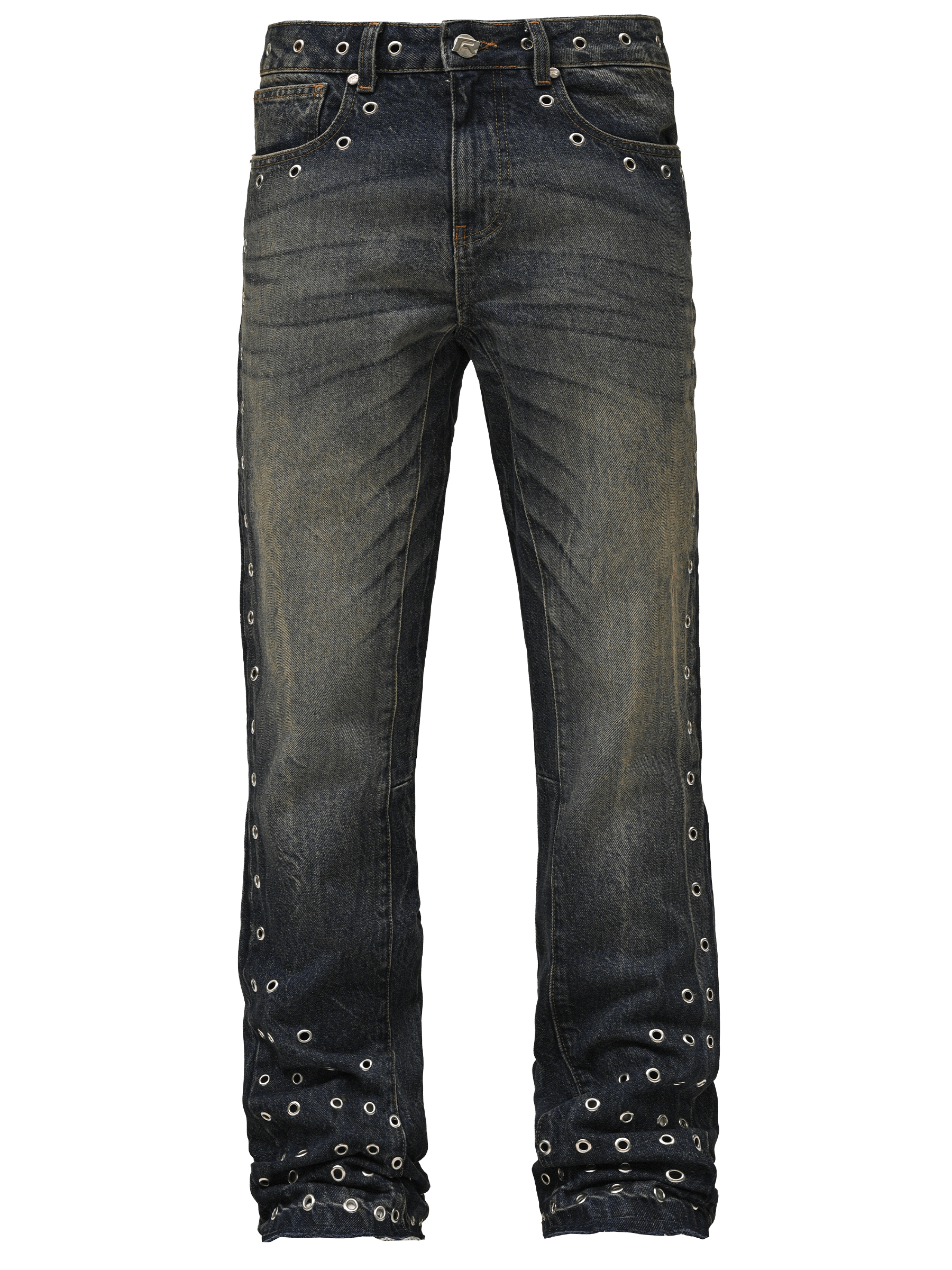 Eyelet Flare Denim