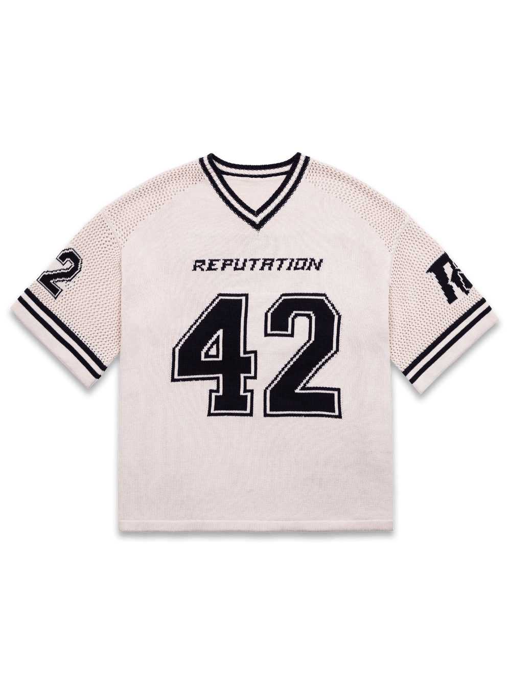 Y2K Knit Hockey Jersey - Cream