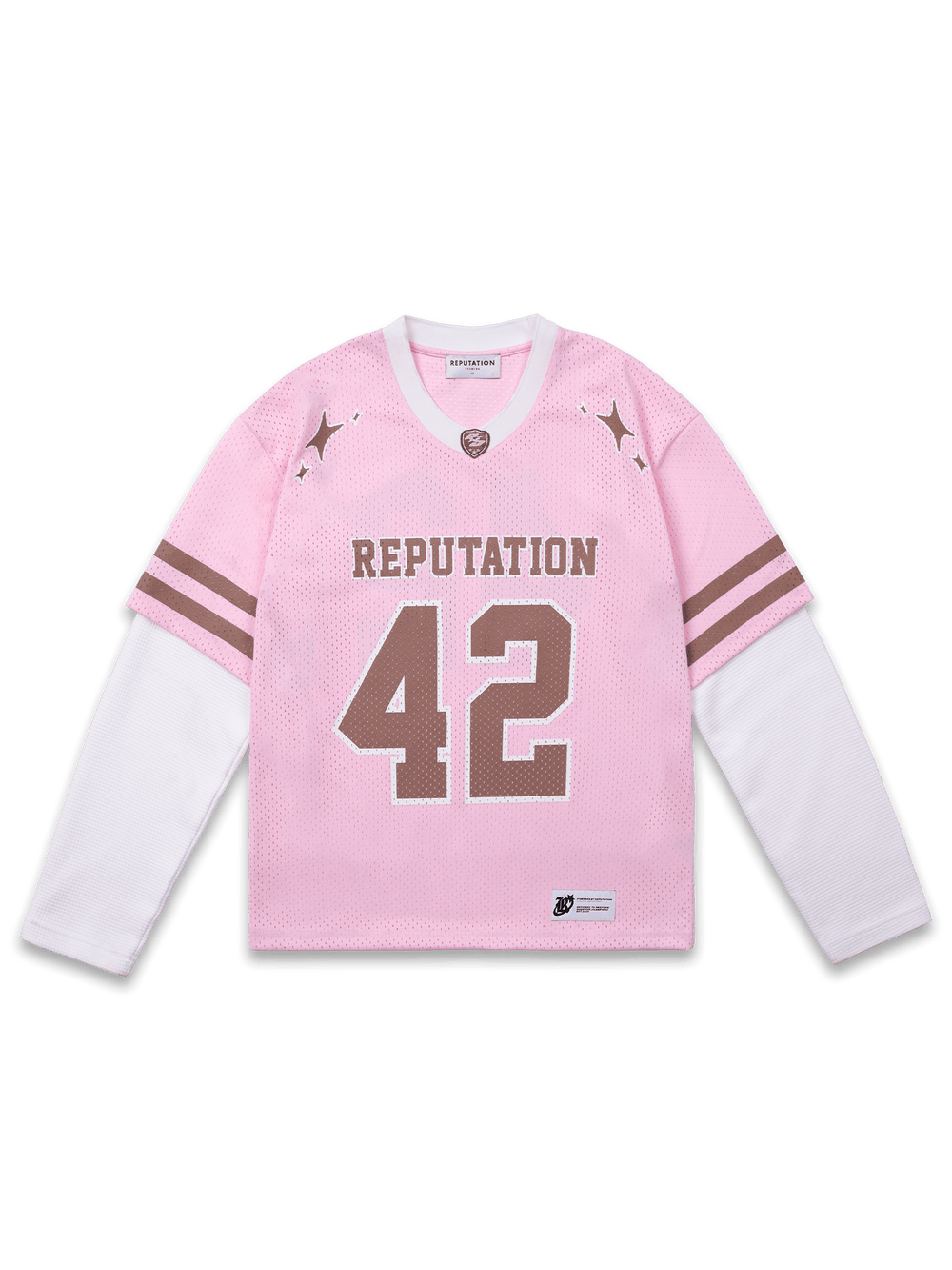 Mesh Layered Jersey - Pink