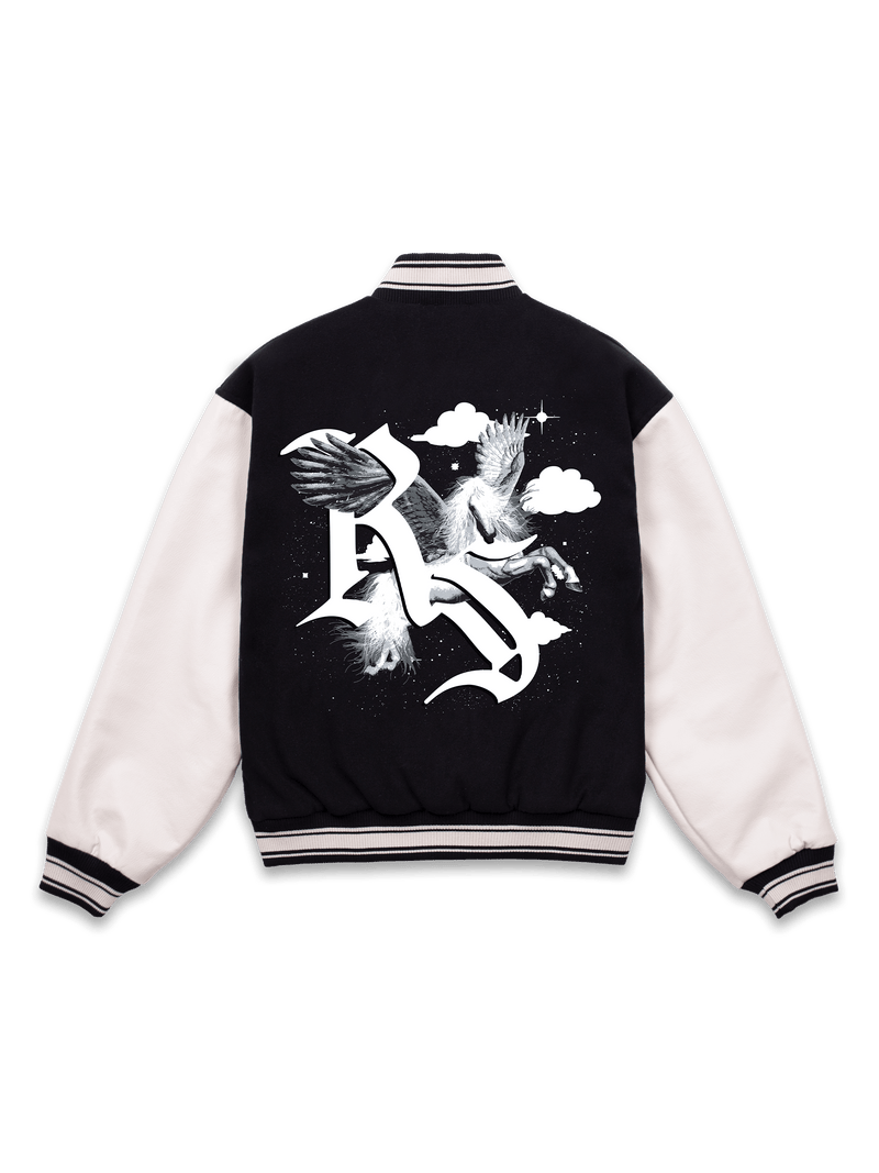 Pegasus Varsity Jacket - Black – Reputation Studios