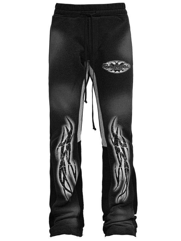 Tribal Flare Sweatpants - Black