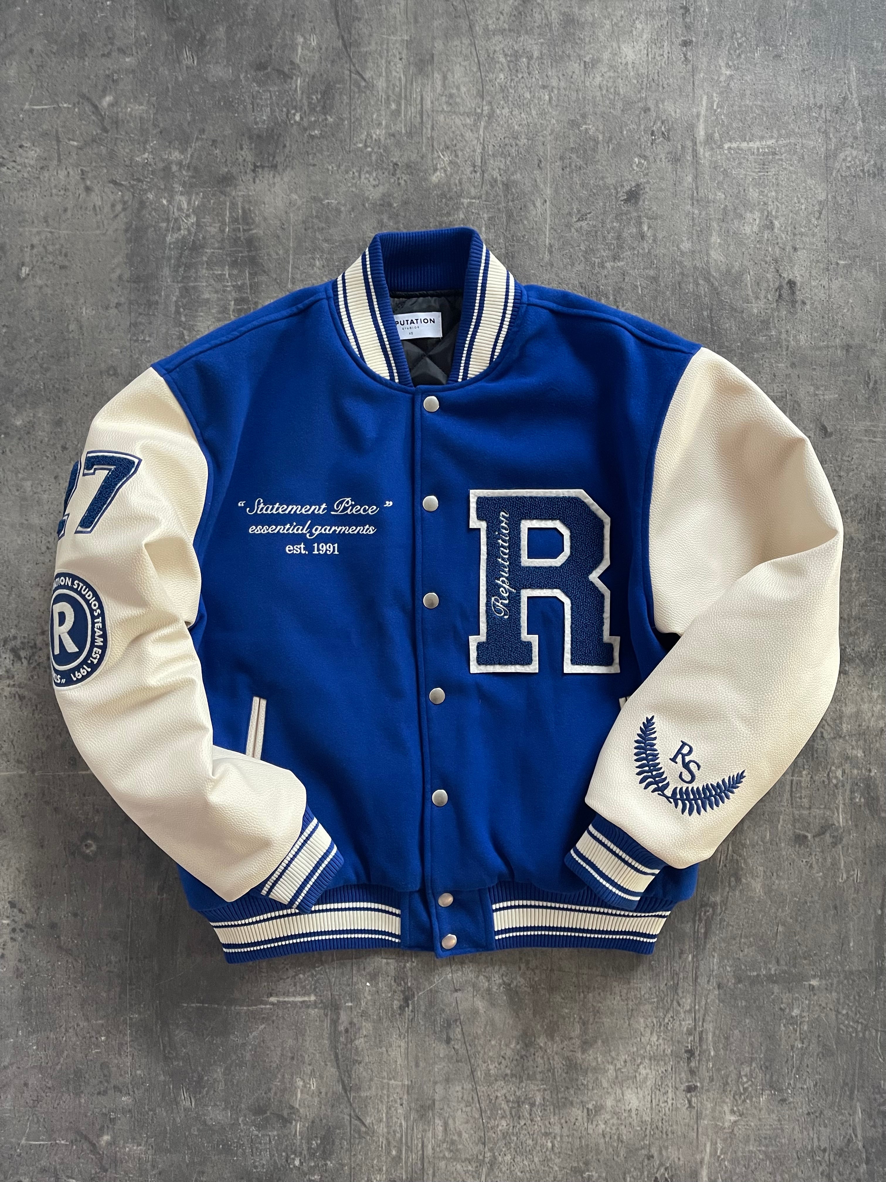 "Statement Piece" Varsity Jacket - Royal Blue