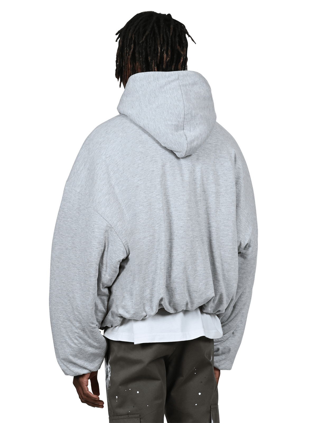 Puffer Hoodie - Heather Grey