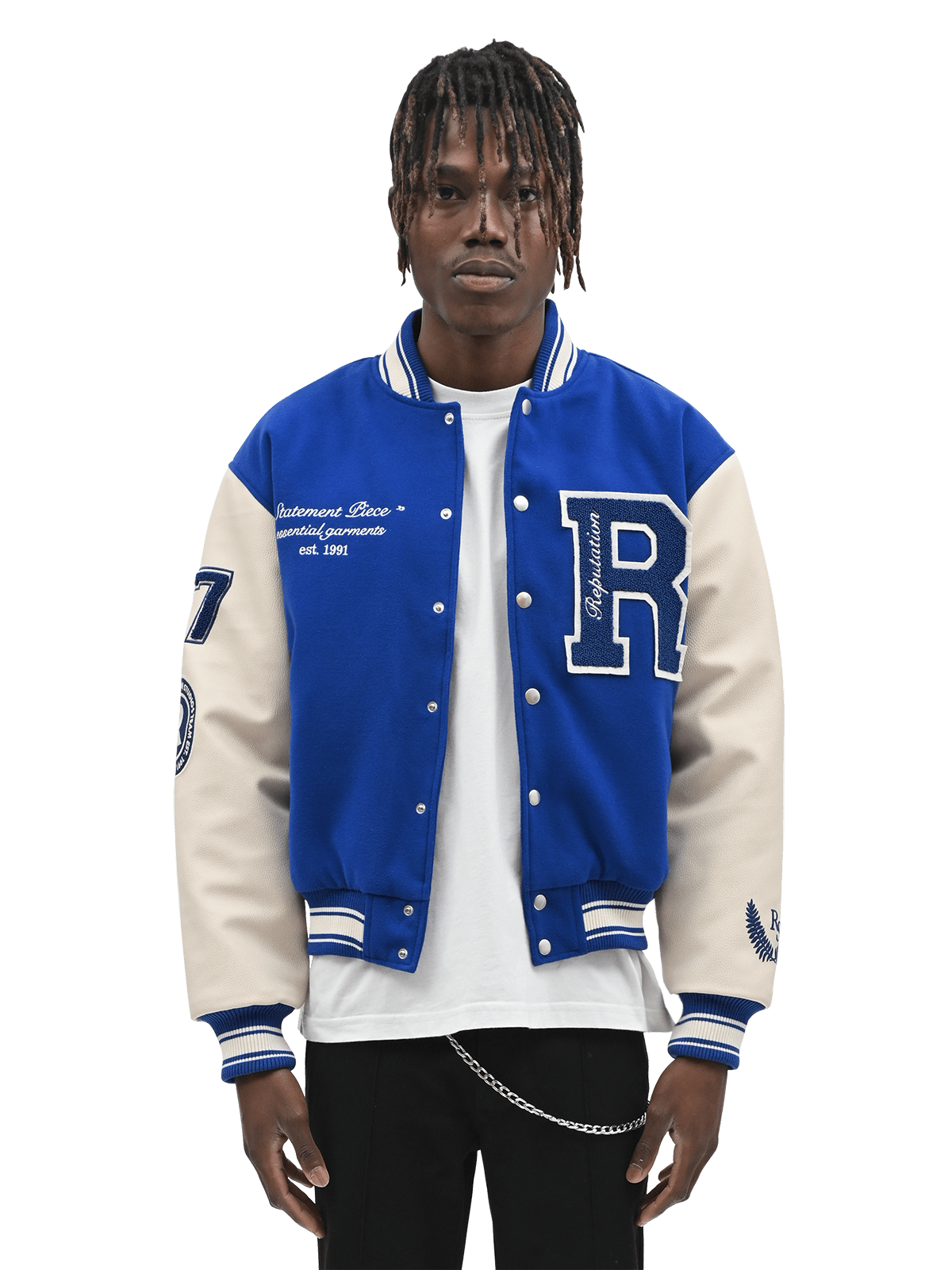 "Statement Piece" Varsity Jacket - Royal Blue