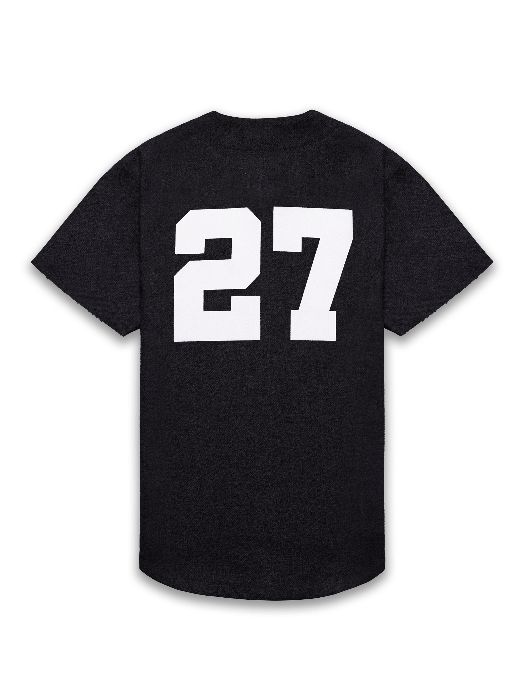 Wool Baseball Jersey - Black – Reputation Studios