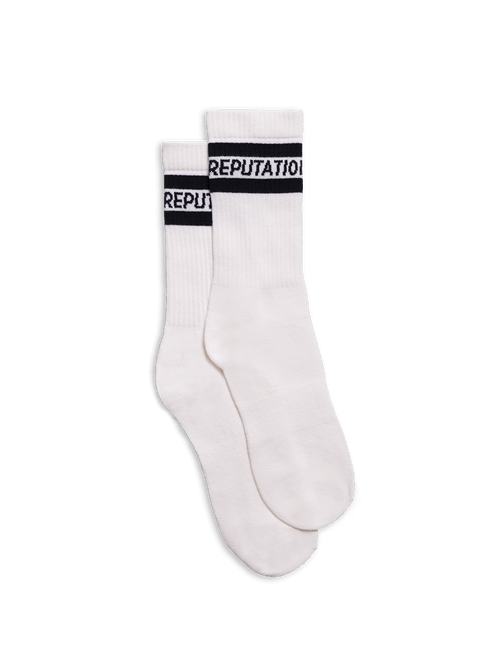 Italic Logo Socks - Off White